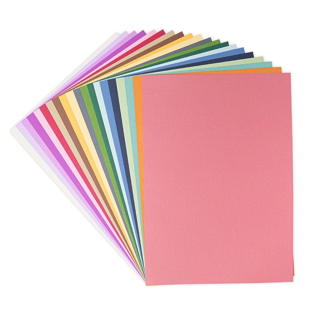 Sizzix Surfacez Cardstock Pack, Muted Colors, 20 Assorted Shades, 80 Sheets