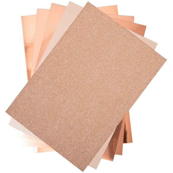 Sizzix Surfacez Opulent Cardstock Pack 8x11.5in Rose Gold 50 Sheets