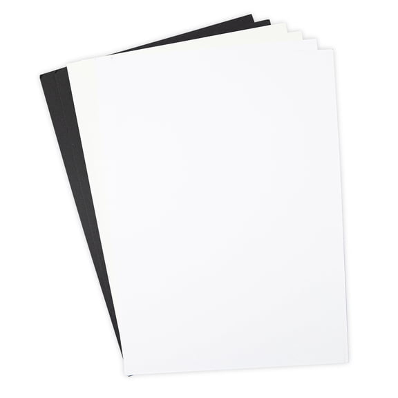Sizzix Surfacez Smooth Cardstock 270gms 8.25"X11.75" 60/Pkg-Black, Ivory & White