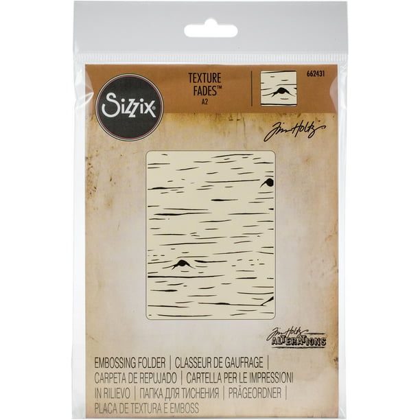 Sizzix Texture Fades A2 Embossing FolderBirch