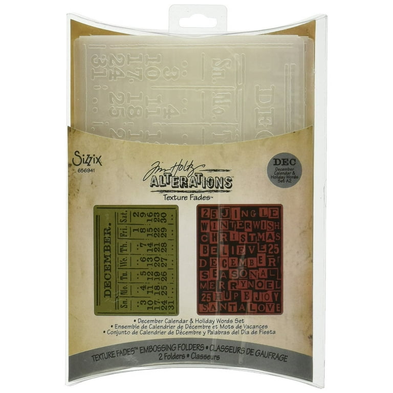 Sizzix Texture Fades Plastic Embossing Folder, 2 Pack - Walmart.com