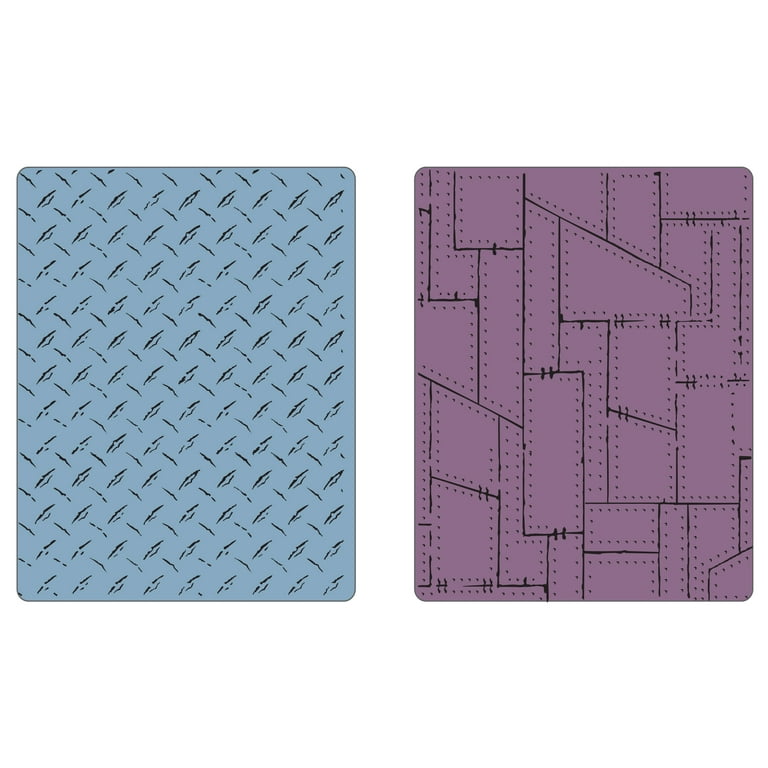 Sizzix Texture Fades Embossking Folders 2PK - Diamond Plate