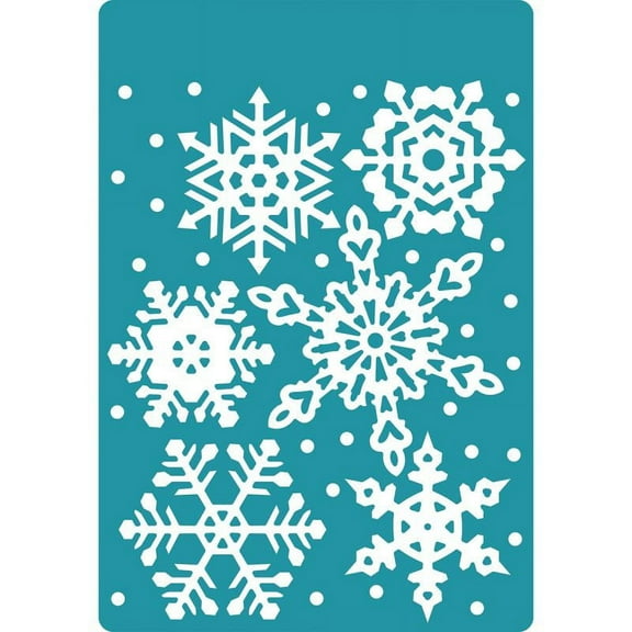Sizzix Textured Impressions A2 Embossing Folder-falling Snowflakes