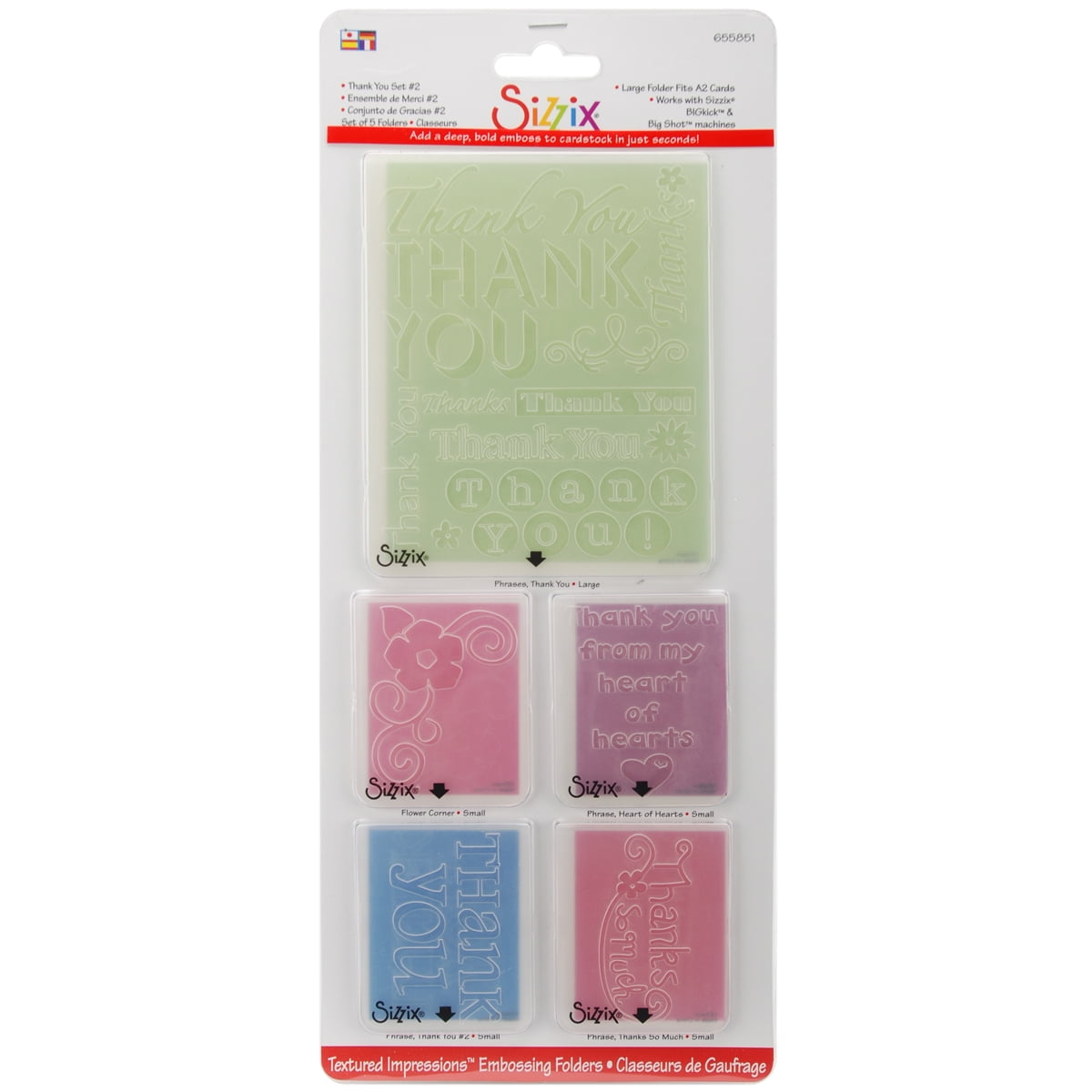 Sizzix Textured Impressions Embossing Folders 2PK - Dots and Flowers Set