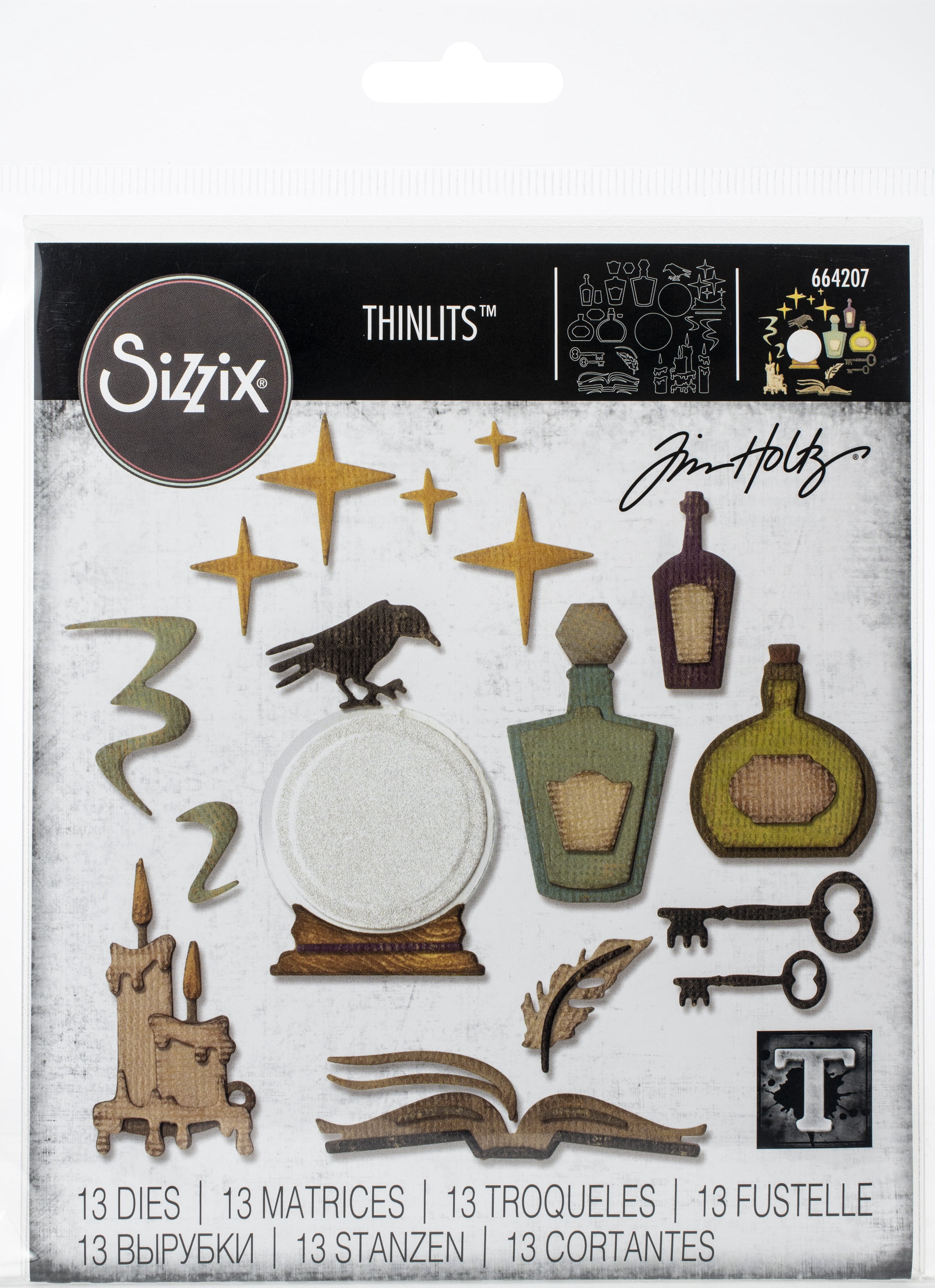 Sizzix Originals ダイカット 13点セット Sizzix Thinlits Die Set 13PK Regions Beyond by Tim Holtz - Walmart.com