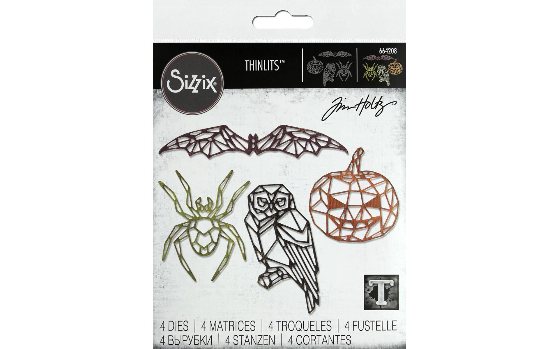Sizzix Thinlits Die Set 4PK Geo Halloween by Tim Holtz