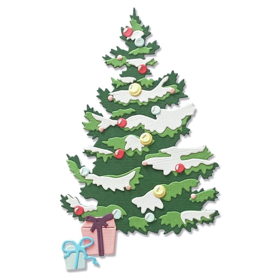 Sizzix Thinlits Die Set 8PK-Layered Christmas Tree, 664712, Multicolor