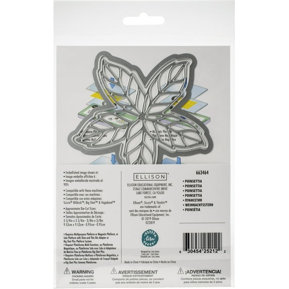 Sizzix Thinlits Die Set 8PK Poinsettia By Lisa Jones