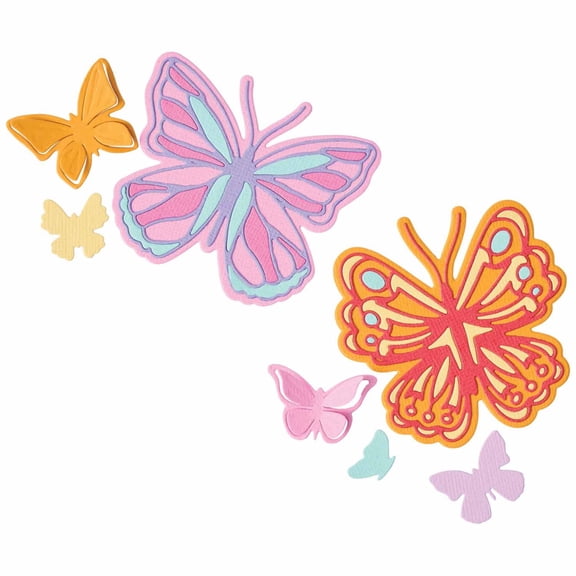 Sizzix Thinlits Die Set, 9-Pack - Spring Butterfly Wings for Craft and Scrapbook Projects
