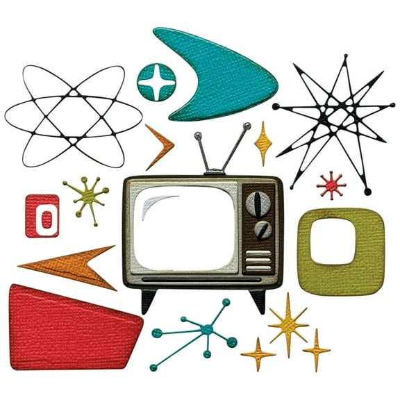 Sizzix Thinlits Die Set - Atomic Retro by Tim Holtz, 24PK
