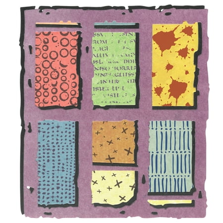 Sizzix Thinlits Die Set with Stamps, Viewfinder by Seth Apter, 2 Cutting Dies & 6 Rubber Stamps