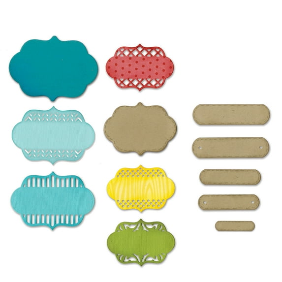 Sizzix Thinlits Dies 12/Pkg -Ornate Labels