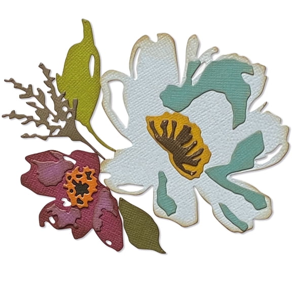 Sizzix Thinlits Dies Brushstroke Flowers #3 by Tim Holtz