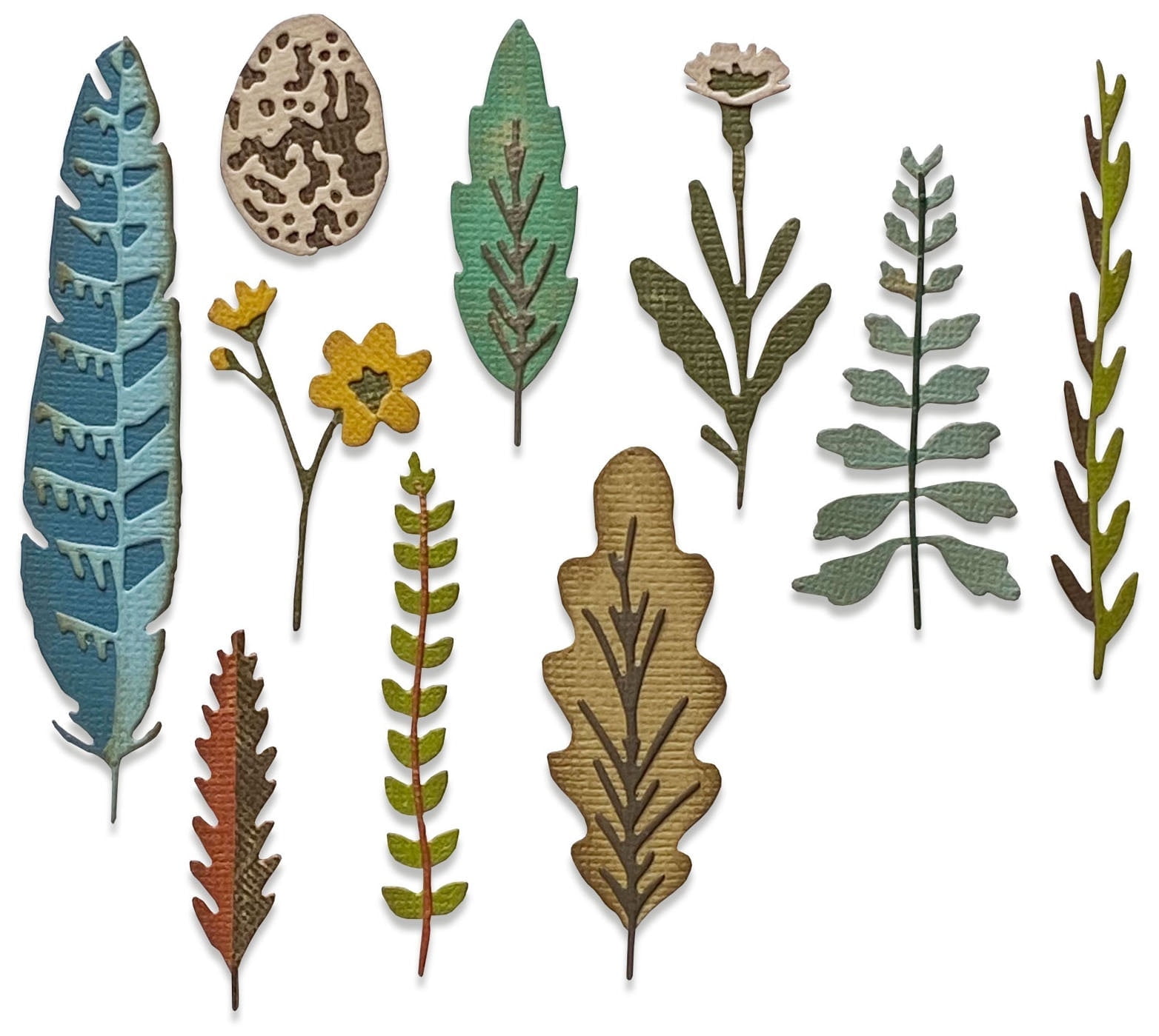 Sizzix Thinlits Wafer-Thin Dies - Funky Nature Embossing Folders Die Sets for Paper Crafting, 10 Pack