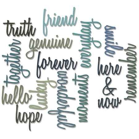 Sizzix Thinlits Dies By Tim Holtz 16 Pack Friendship Script Words