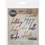 Sizzix Thinlits Dies By Tim Holtz 7/Pkg-Handwritten Celebrate