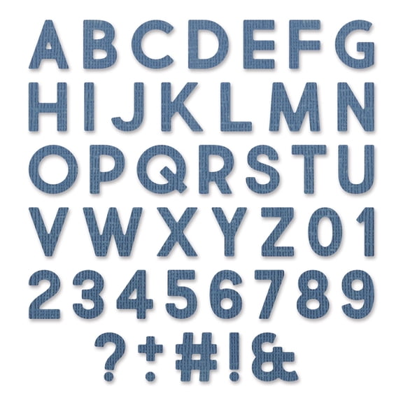 Sizzix Thinlits Dies Alphanumeric Bold by Tim Holtz