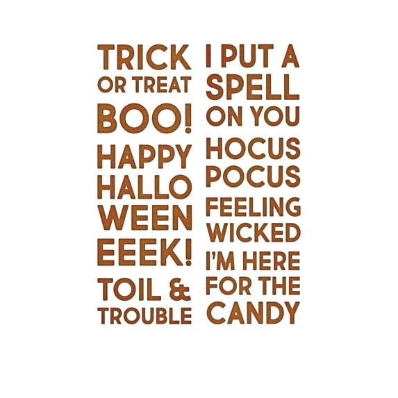Sizzix Thinlits Dies By Tim Holtz 9/Pkg-Bold Text Halloween