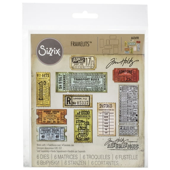 Sizzix Thinlits Die Set 6PK Ticket Booth by Tim Holtz