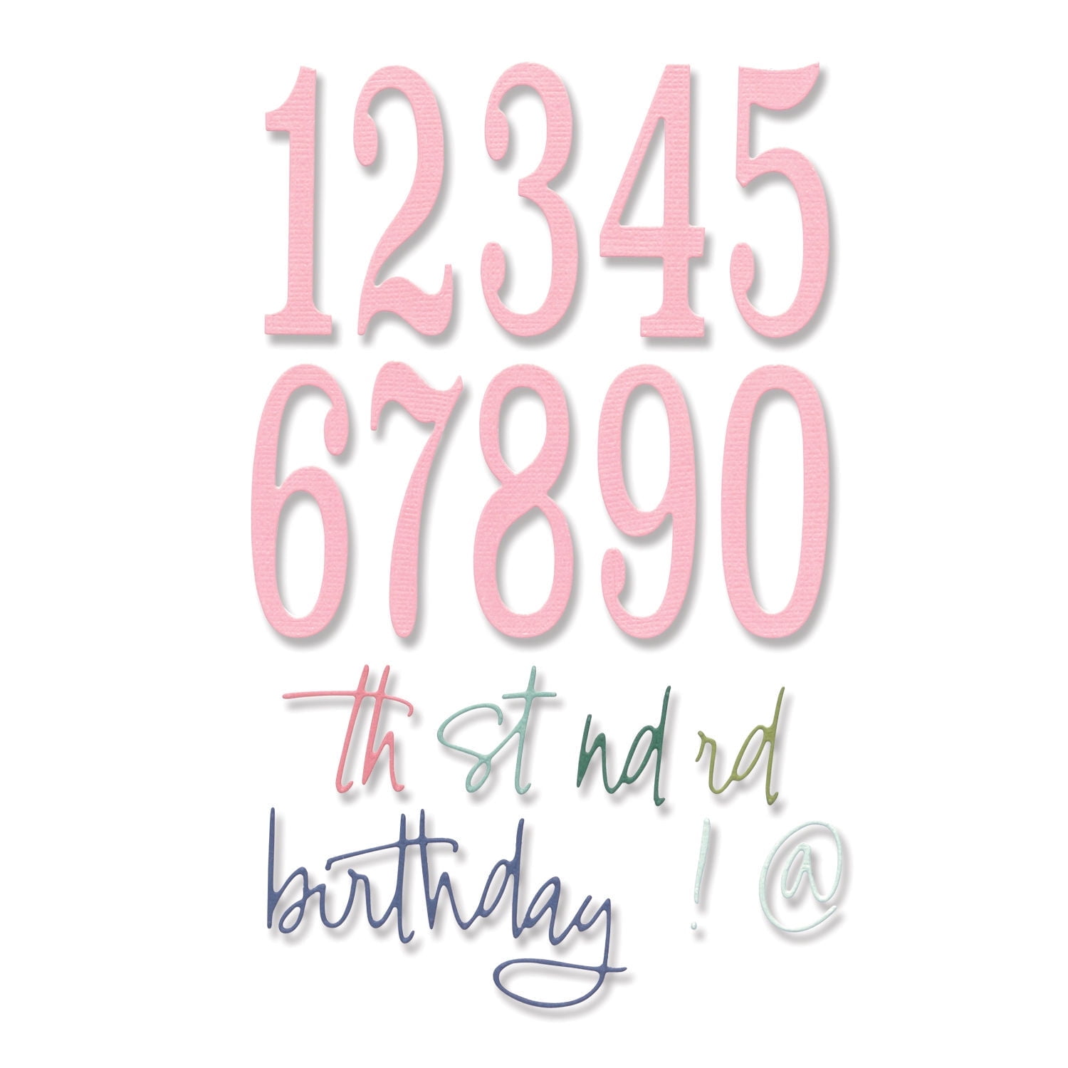 Sizzix Thinlits Dies Fabulous Birthday Numbers by Debi Potter