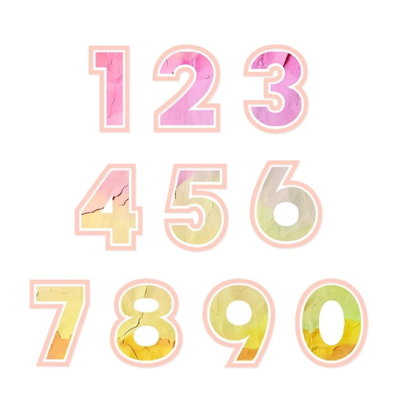 Sizzix Thinlits Metal Cutting Dies, This or That Alphabet by 49 & Market, 2 Inch Numbers, 20 Dies