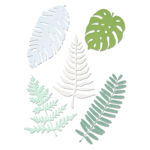 Sizzix Thinlits Plus Die Set 5 Pack, Large Tropicals by Jenna Rushforth