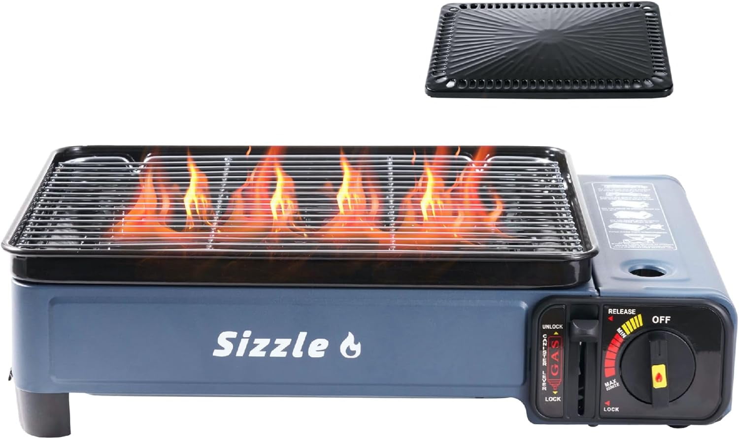 Sizzle Goods Portable Butane Gas Grill with Iwatani Style Stainless