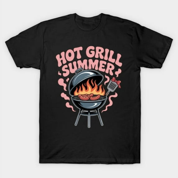 Sizzling Grill Summer Funny BBQ Cookout Sausage Hot Dog Weiner Barbecue Unisex T-Shirt