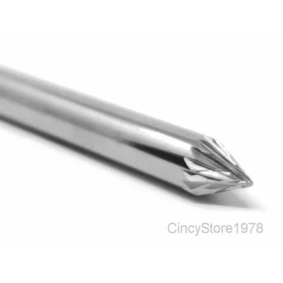 Sj1D Cone Shape Tungsten Carbide Burr Bur Cutting Tool Die Grinder Bit 1/4" New