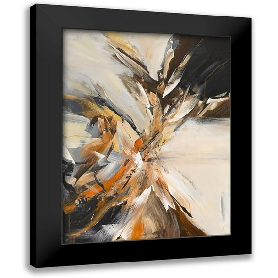 Sjatin 12x14 Black Modern Framed Museum Art Print Titled - Fissure 2