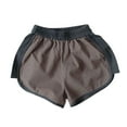 thumbnail image 1 of Sjldqy Little Boys Shorts Patchwork Athletic Shorts Elastic Waist Lightweight Breathable For Running Sport Summer Shorts For Boys Size 6-7 Years Coffee, 1 of 5