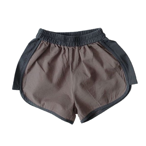 Sjldqy Little Boys Shorts Patchwork Athletic Shorts Elastic Waist Lightweight Breathable For Running Sport Summer Shorts For Boys Size 6-7 Years Coffee