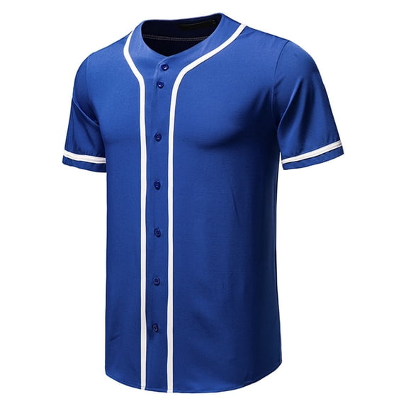 Sjldqy Mens Shirts Short Sleeve Collared Solid Color Casual Workout Shirts Breathable Lightweight Summer T Shirts For Man Size Xl Blue