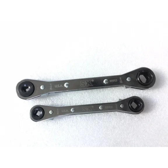 Sk 2Pc Ac Refrigeration Hvac Ratcheting Wrenches 1/4 To 9/16 Usa Made