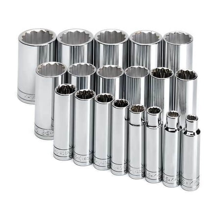 Sk Professional Tools Socket Set, 1/2 in, Hand, SAE, 19 4819-6