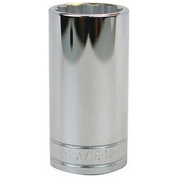 Sk Professional Tools Socket, Steel, Chrome, 1 3/16 in 40838