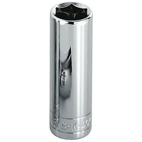 Sk Professional Tools Socket, Steel, Chrome, 1/4 in 40408