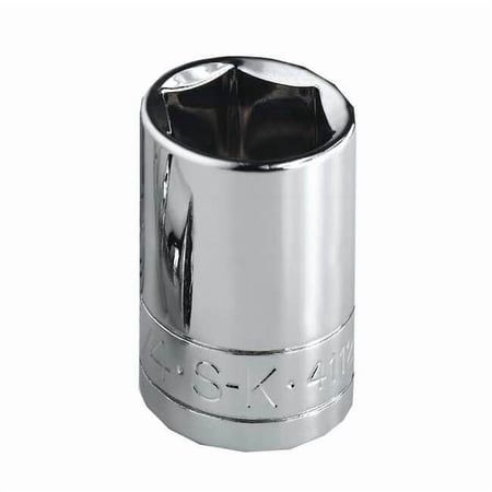 Sk Professional Tools Socket, Steel, Chrome, 11/16 in 40122