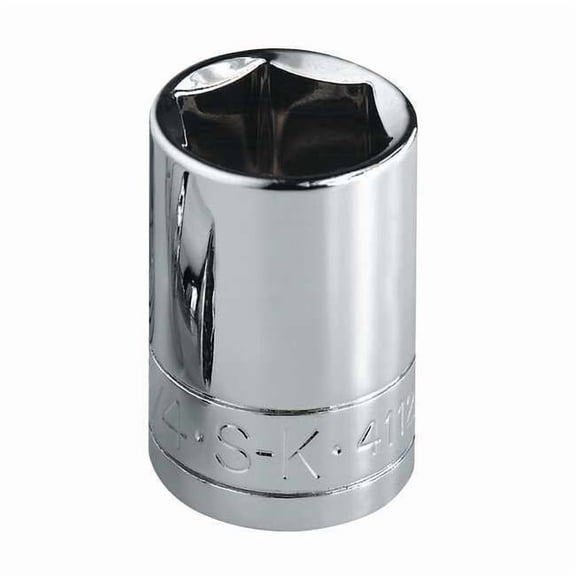 3/8 in Drive, 24mm Metric Socket, 6 Points, Steel, Chrome, 24 mm 324