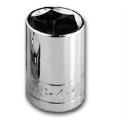 1/2 in Drive, 27mm Metric Socket, 6 Points,  Steel, Chrome, 27 mm 48227