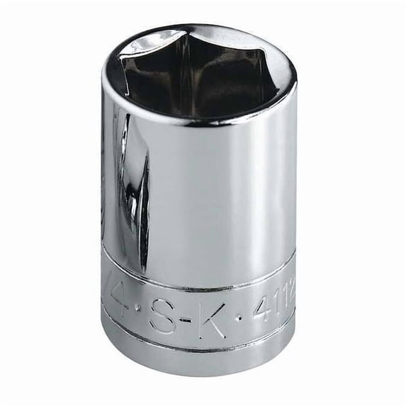 1/2 in Drive, 29mm Metric Socket, 6 Points, Steel, Chrome, 29 mm