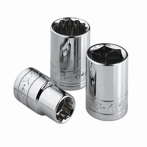 Sk Professional Tools Socket, Steel, Chrome, 5/8 in 45120