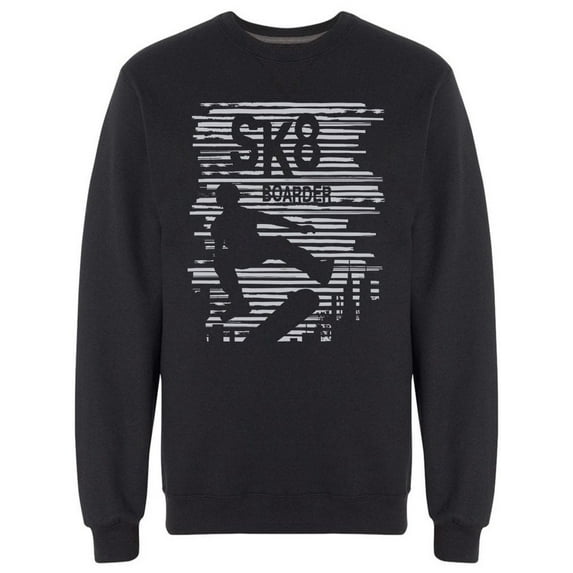 Sk8 Boarder Urban Graphic Trick Sweatshirt Men -Image by Shutterstock, Male Large