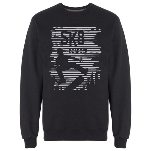 Sk8 Boarder Urban Graphic Trick Sweatshirt Men -Image by Shutterstock, Male Large