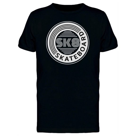 Sk8 Skateboard Round Logo T-Shirt Men -Image by Shutterstock, Male x-Large