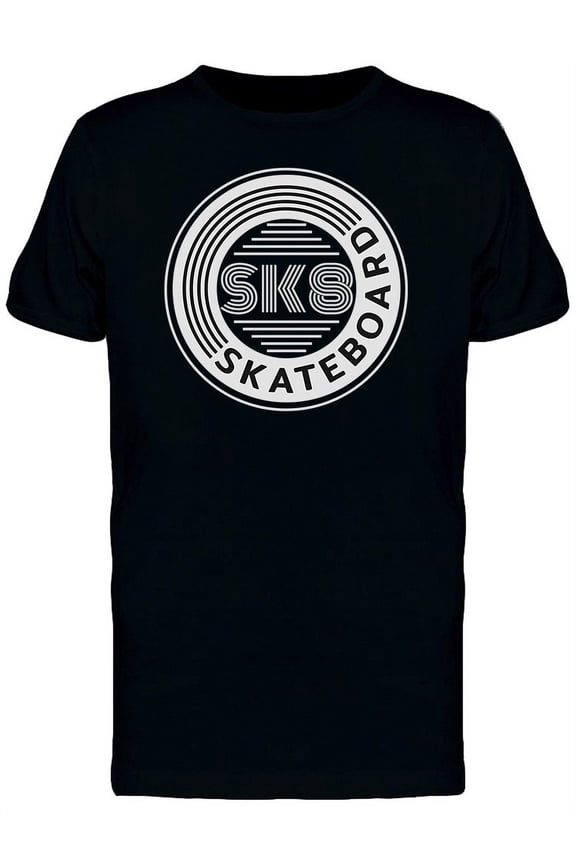 Sk8 Skateboard Round Logo T-Shirt Men -Image by Shutterstock, Male x-Large