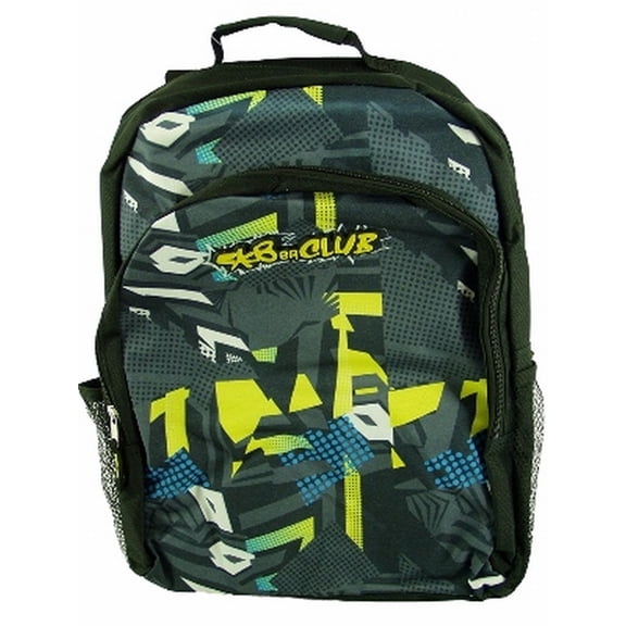 Sk8er Club Two Strap Back Pack Grey with Multi Color Design Backpack