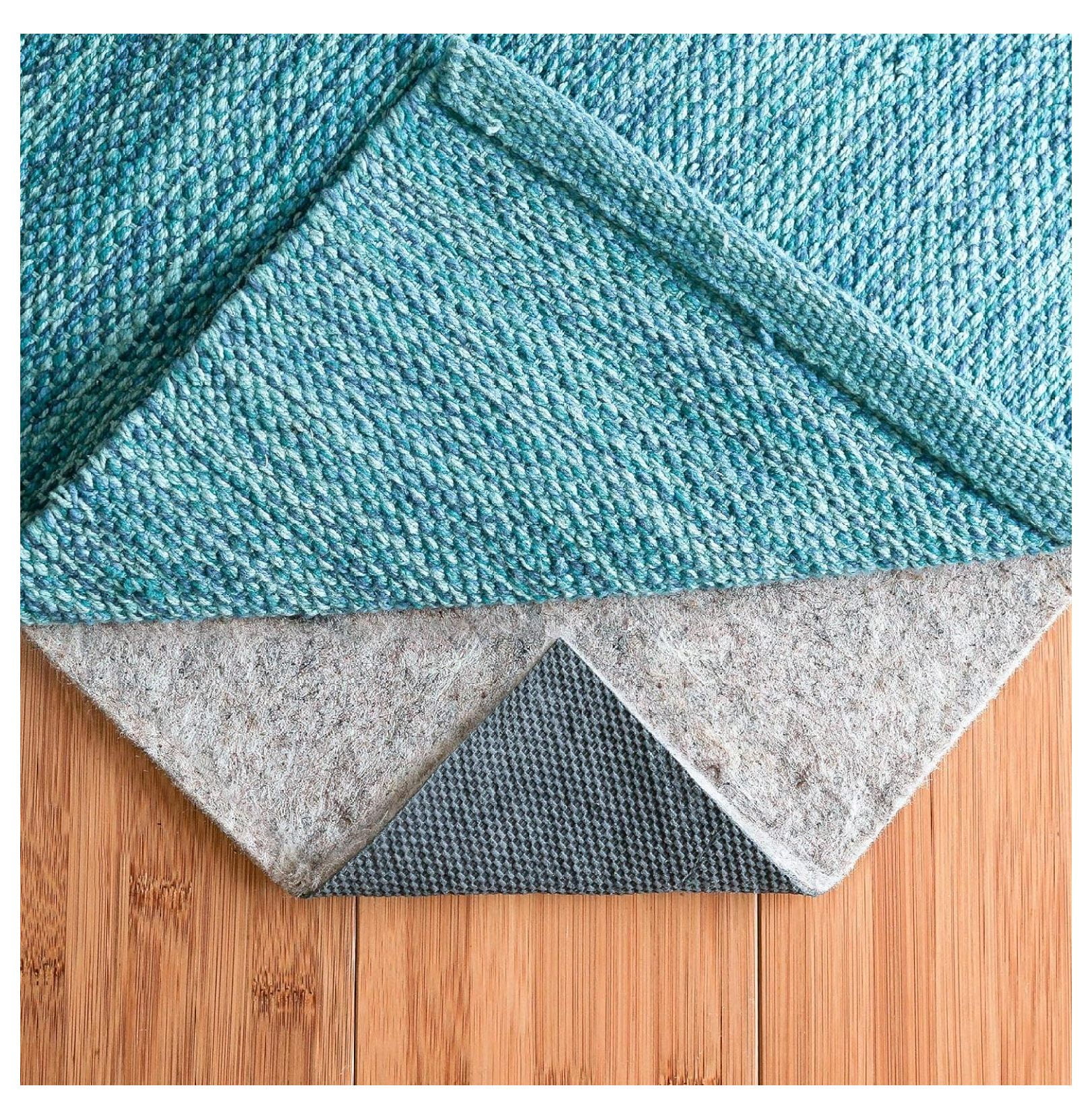 SkYifF Basics 5' Round 1/4" Thick Felt + Rubber NonSlip Rug