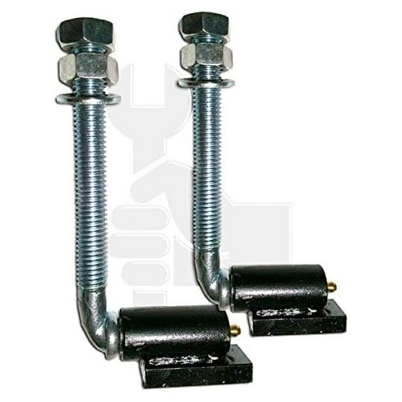 SkYifF St. J Bolt gate Hinges Heavy Duty 5/8" Pivot Hinge Adjustable Barrel Driveway Pair for Welding. Pack of 2