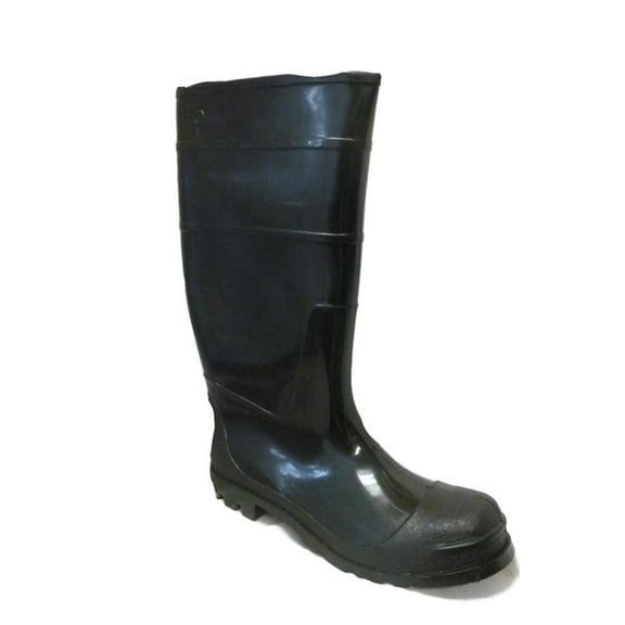 Ska Doo Mens Black Weatherproof Rubber Blazer Rain Boots